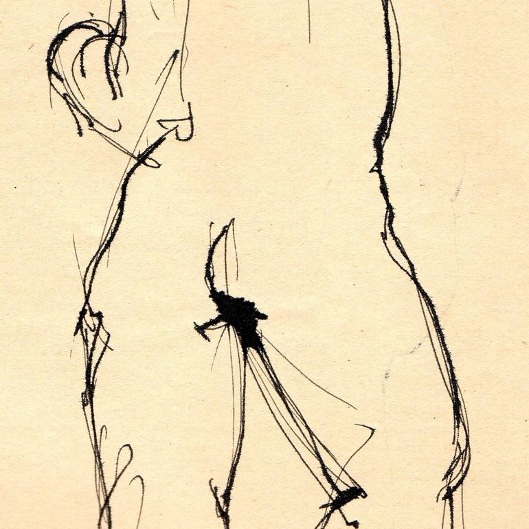 Original Figurative Nude Drawing by Françoise Zia