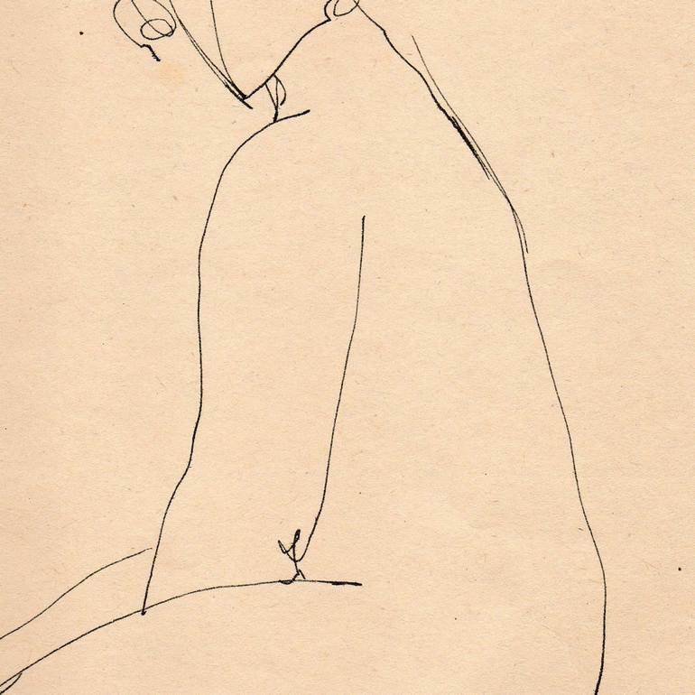 Original Figurative Nude Drawing by Françoise Zia