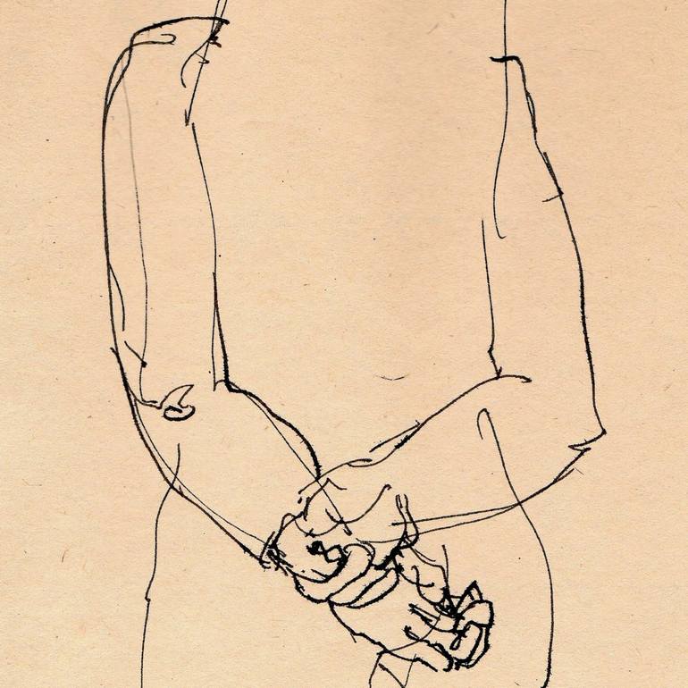 Original Figurative Nude Drawing by Françoise Zia