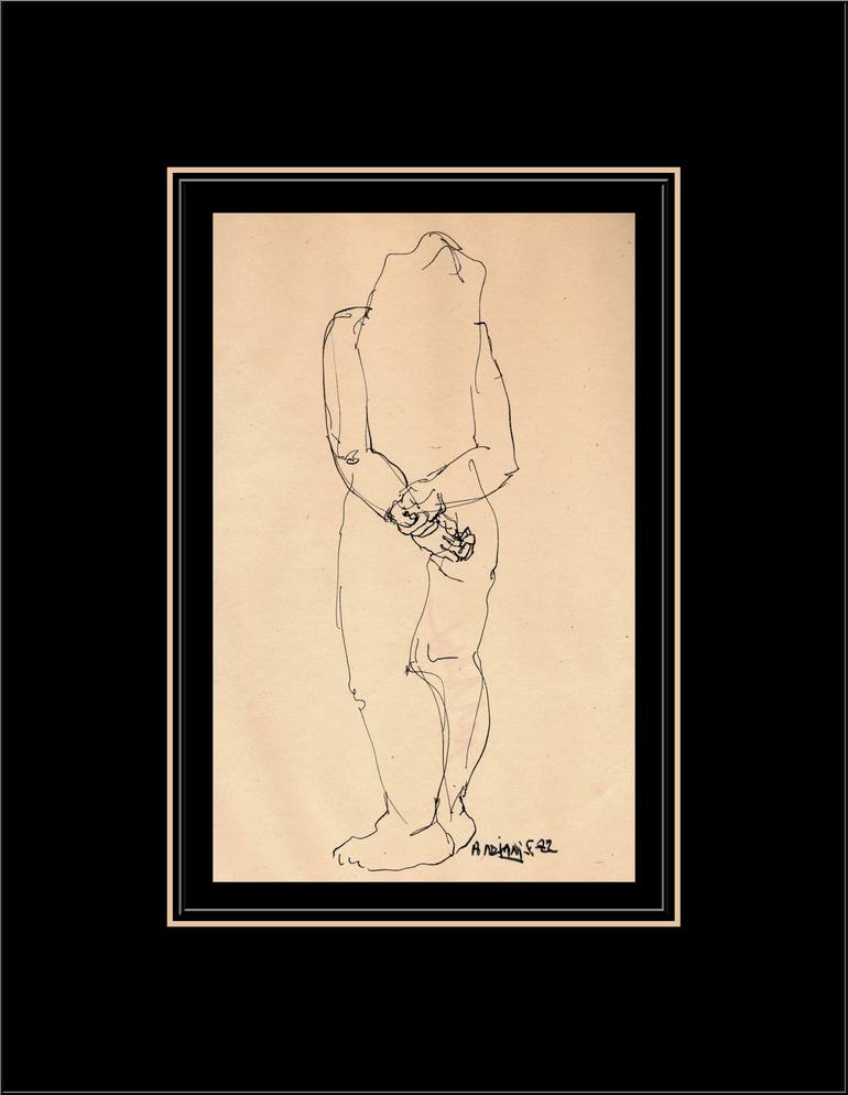 Original Figurative Nude Drawing by Françoise Zia