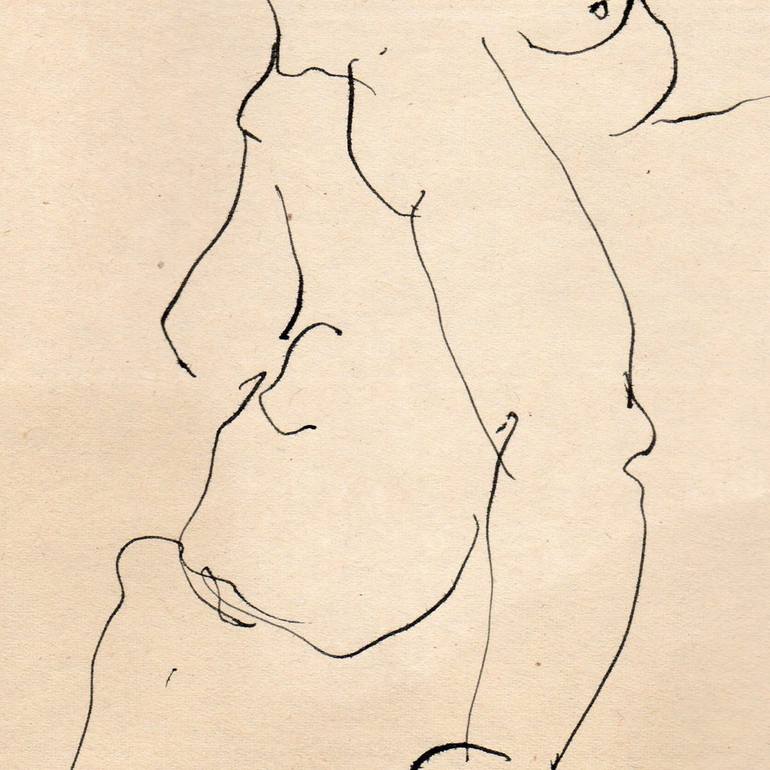 Original Nude Drawing by Françoise Zia