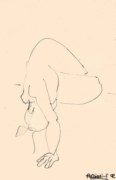 Original Figurative Nude Drawings by Françoise Zia