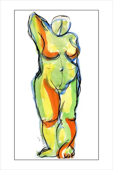 Original Nude Drawings by Françoise Zia