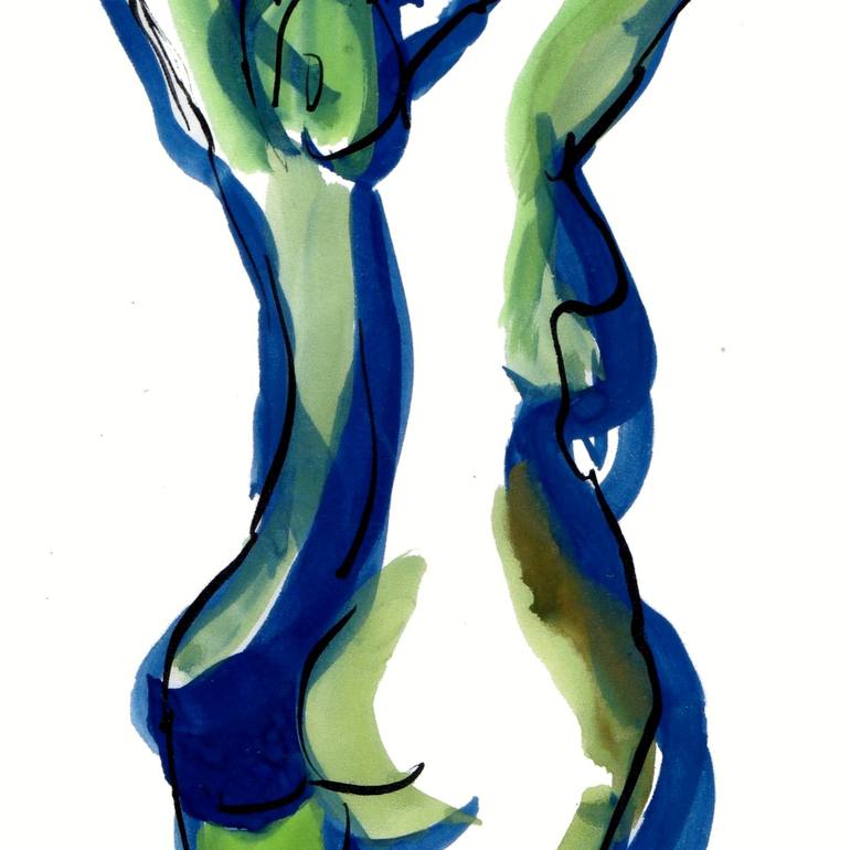 Original Figurative Nude Drawing by Françoise Zia