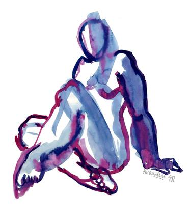 Woman sitting in blue 24 thumb
