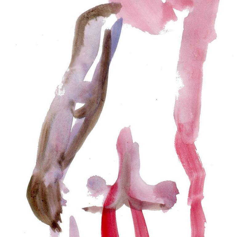 Original Figurative Nude Drawing by Françoise Zia