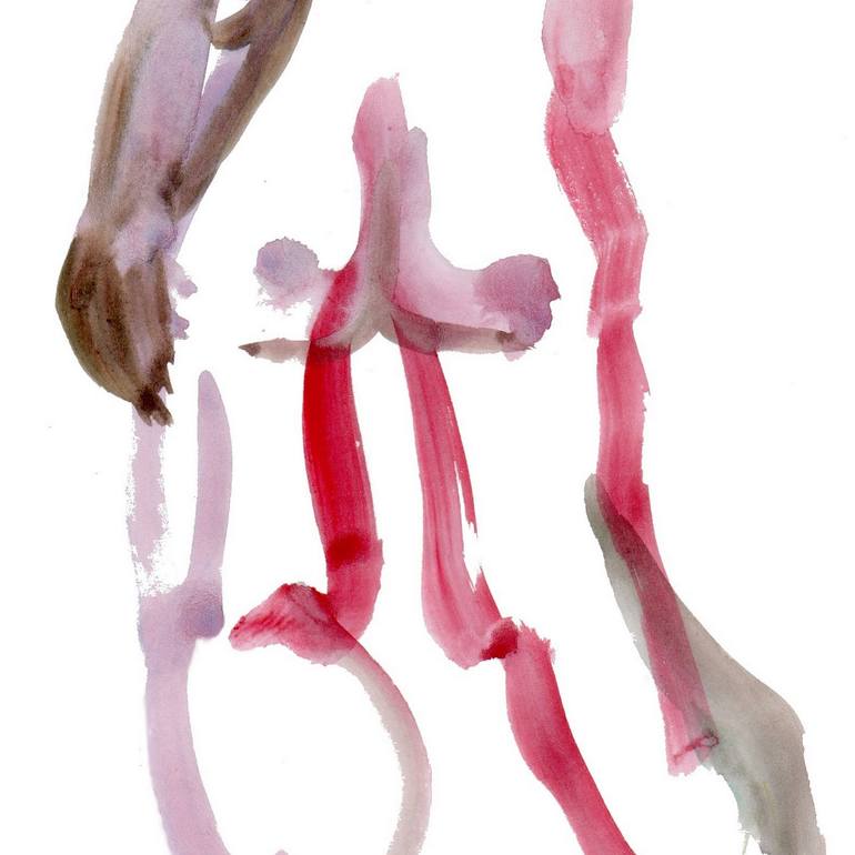Original Figurative Nude Drawing by Françoise Zia
