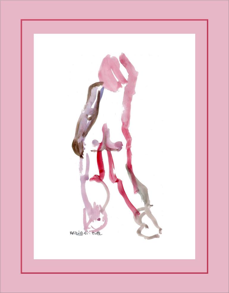 Original Figurative Nude Drawing by Françoise Zia
