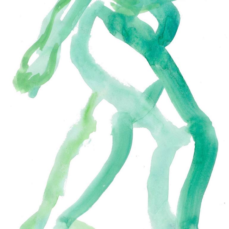 Original Figurative Nude Drawing by Françoise Zia