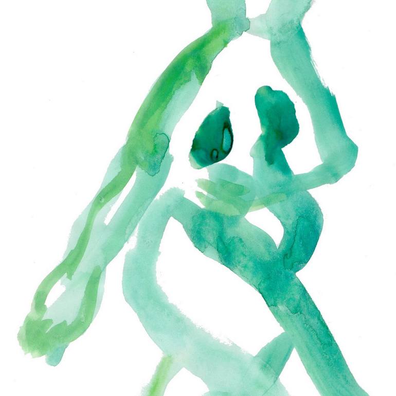 Original Figurative Nude Drawing by Françoise Zia