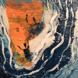 Devant un soleil rouge Painting by Françoise Zia | Saatchi Art