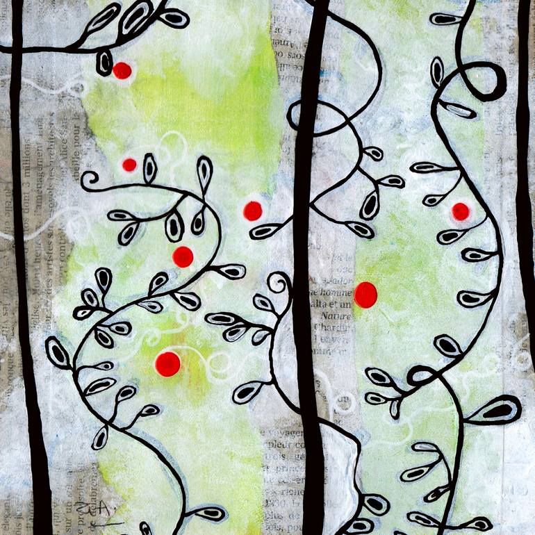 Quadratum n° 82 Painting by Françoise Zia