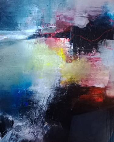 Original Abstract Expressionism Abstract Painting by Jose Fdez-Cavada