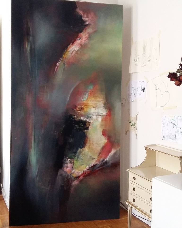 Original Abstract Expressionism Abstract Painting by Jose Fdez-Cavada