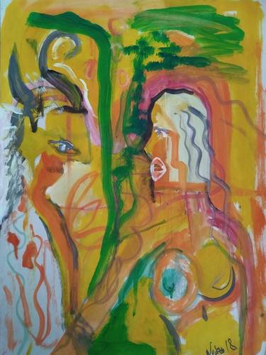 Original Abstract Expressionism Body Paintings by Nedzad Nedzo Durakovic