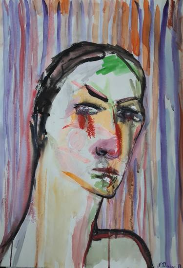 Original Abstract Expressionism Women Paintings by Nedzad Nedzo Durakovic