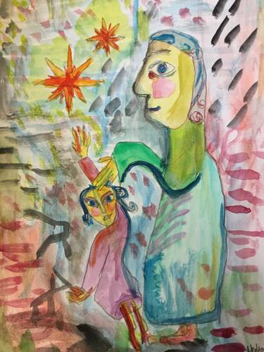 Original Abstract Expressionism Family Paintings by Nedzad Nedzo Durakovic