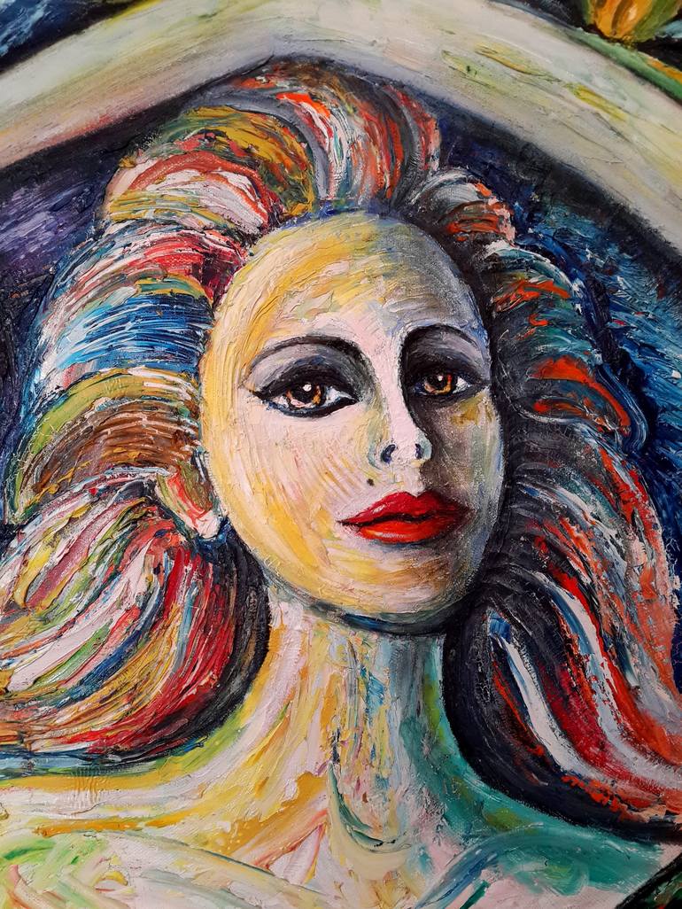 Original Impressionism Women Painting by Nadir Jafarov