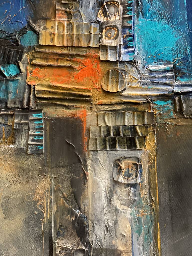 Original Abstract Mixed Media by Swapna Namboodiri