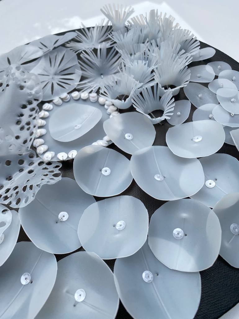 Original Art Deco Botanic Sculpture by Swapna Namboodiri