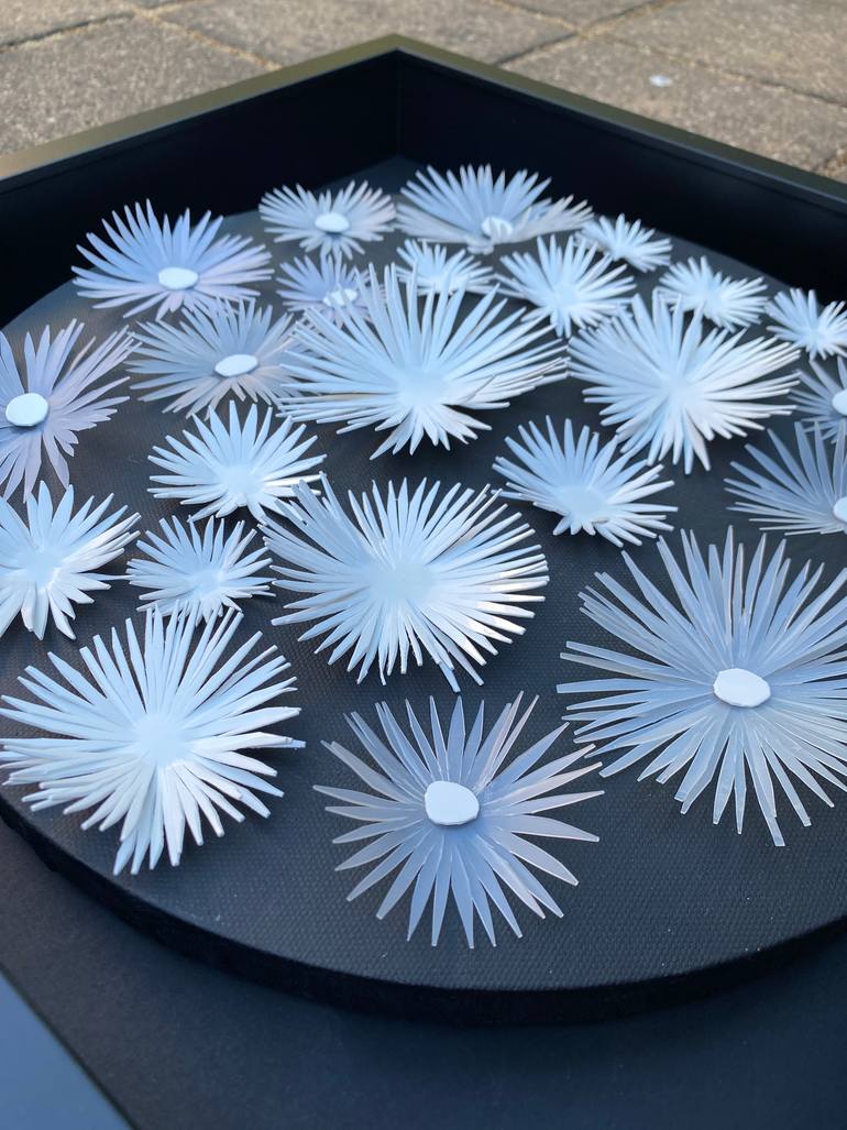 Original Art Deco Botanic Sculpture by Swapna Namboodiri