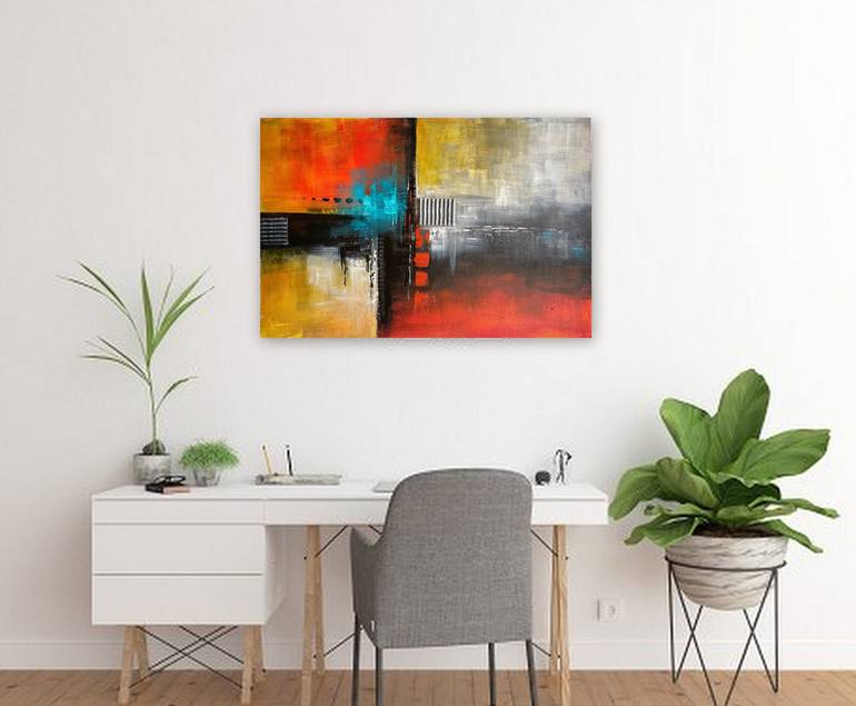 Original Abstract Expressionism Abstract Painting by Swapna Namboodiri