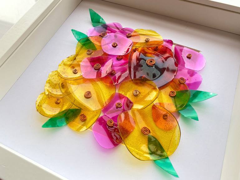 Original Art Deco Floral Sculpture by Swapna Namboodiri