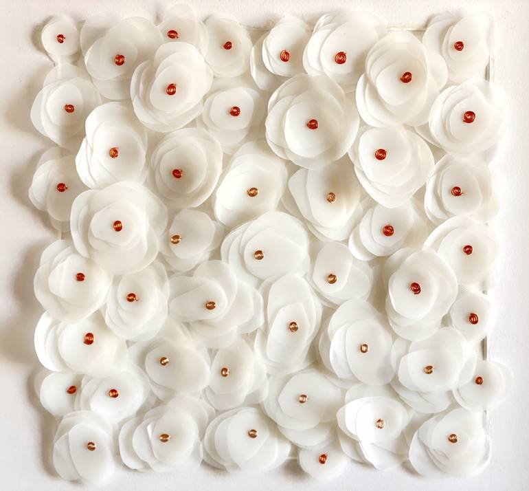 Original Art Deco Floral Sculpture by Swapna Namboodiri