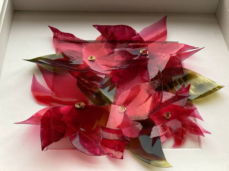 Original Art Deco Floral Sculpture by Swapna Namboodiri