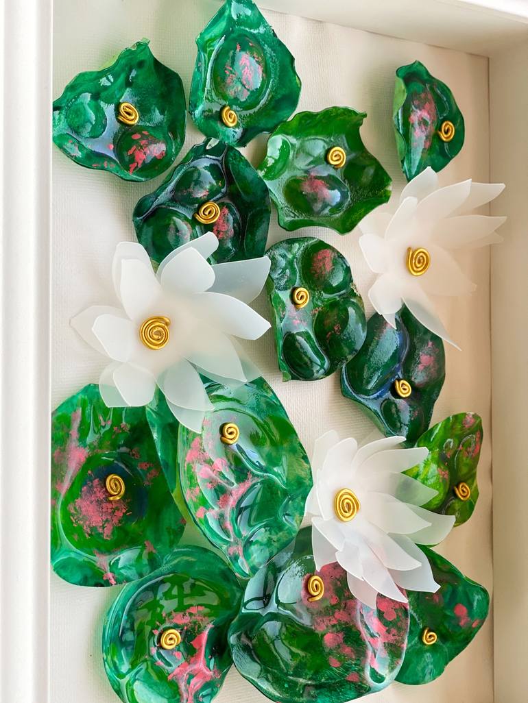 Original Art Deco Floral Sculpture by Swapna Namboodiri