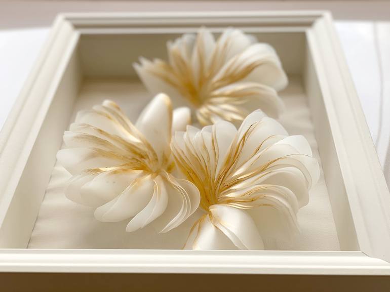 Original Art Deco Floral Sculpture by Swapna Namboodiri