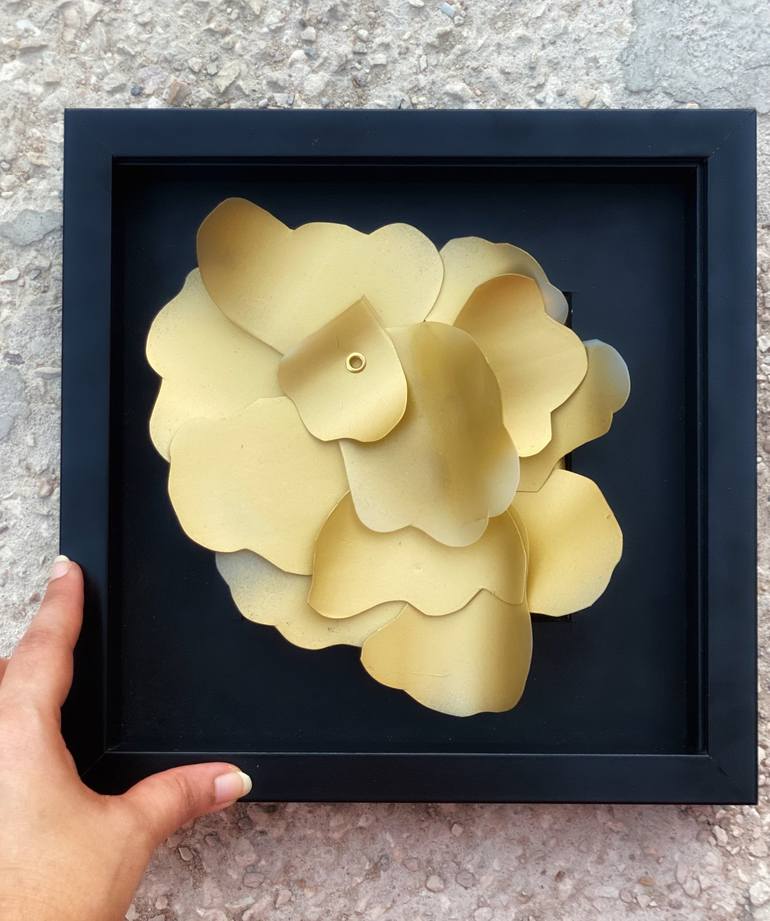 Original Art Deco Floral Sculpture by Swapna Namboodiri