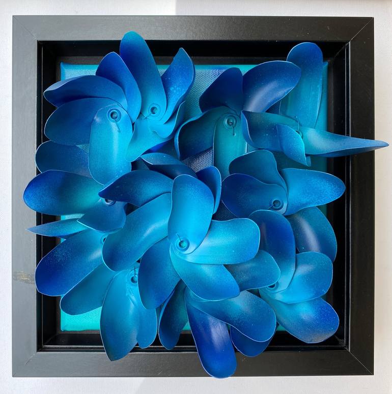 Original Art Deco Floral Sculpture by Swapna Namboodiri