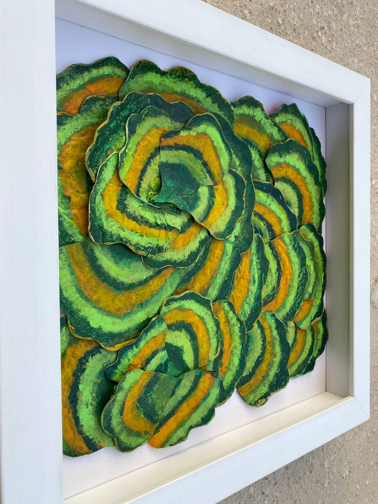 Original Art Deco Botanic Sculpture by Swapna Namboodiri