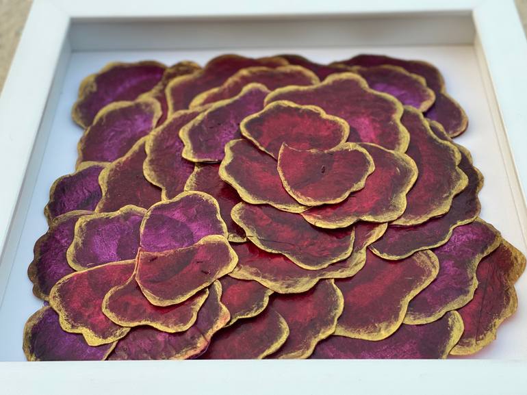 Original Art Deco Botanic Sculpture by Swapna Namboodiri