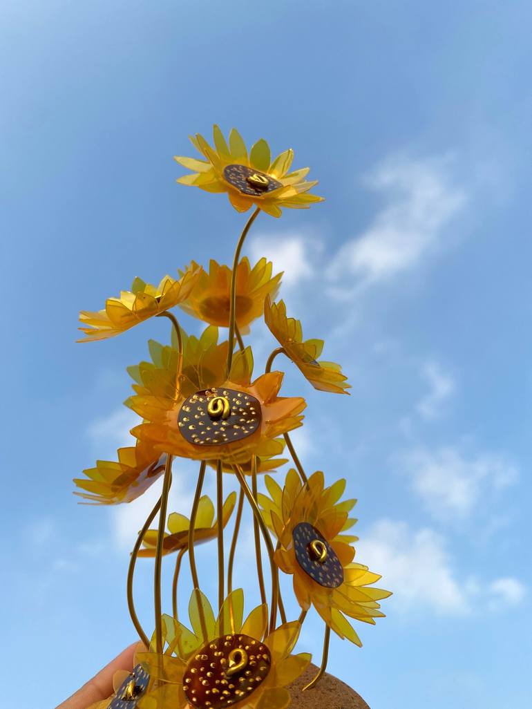 Original 3d Sculpture Floral Sculpture by Swapna Namboodiri