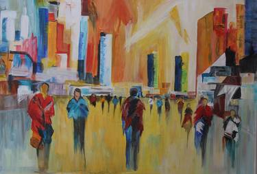 Original Figurative Cities Paintings by Nitika Ghosh