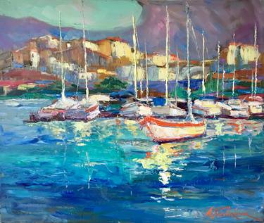 Print of Fine Art Seascape Paintings by Alla Kyslyakova