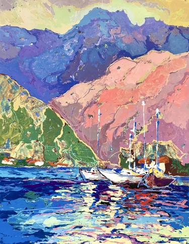 Print of Impressionism Seascape Paintings by Alla Kyslyakova