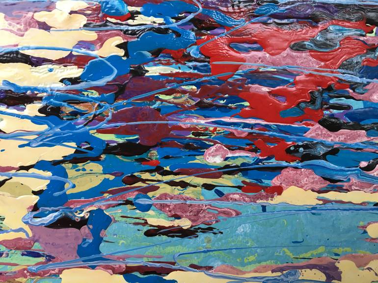 Original Art Deco Seascape Painting by Alla Kyslyakova