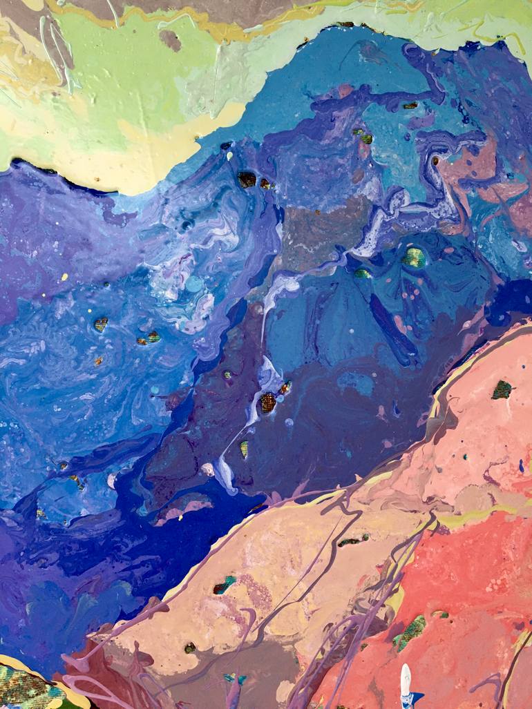 Original Art Deco Seascape Painting by Alla Kyslyakova