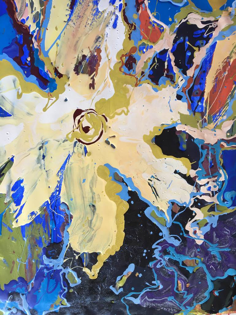 Original Abstract Expressionism Abstract Painting by Alla Kyslyakova