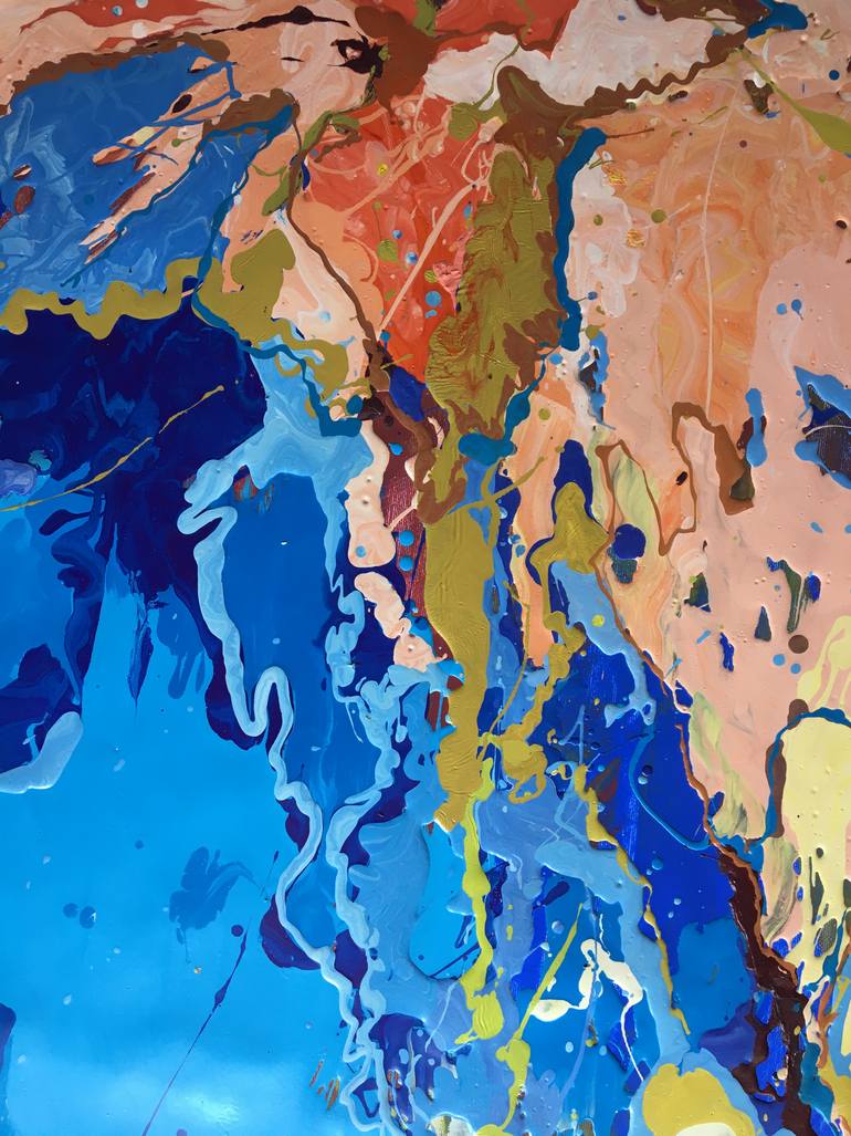 Original Abstract Expressionism Abstract Painting by Alla Kyslyakova