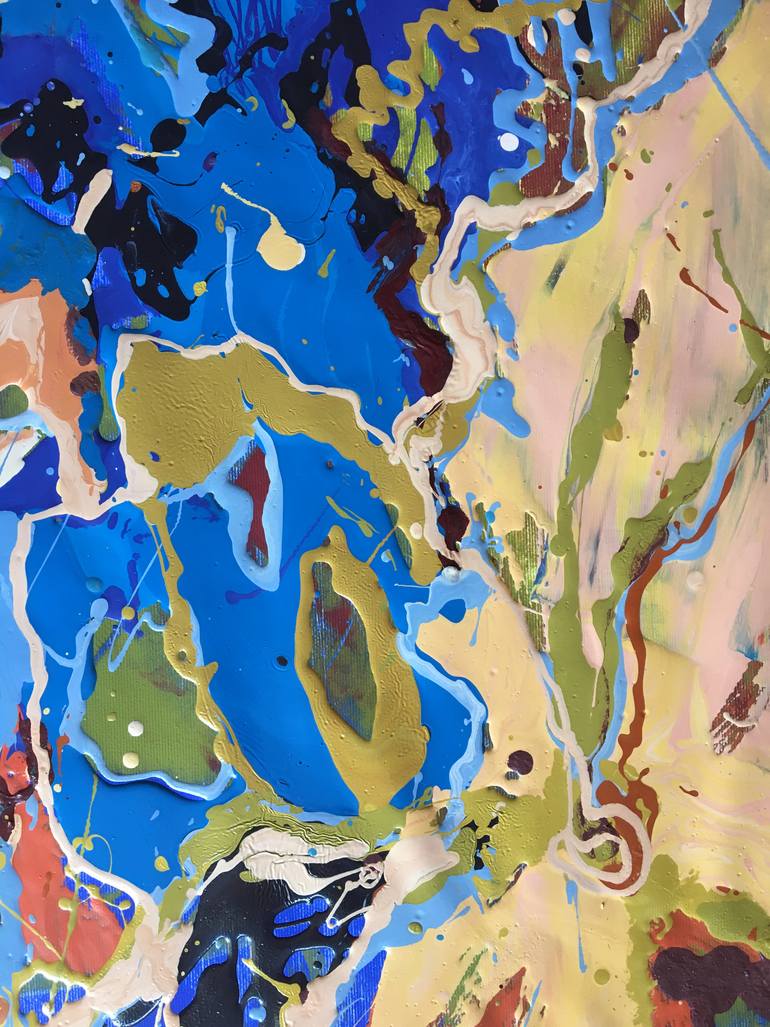 Original Abstract Expressionism Abstract Painting by Alla Kyslyakova