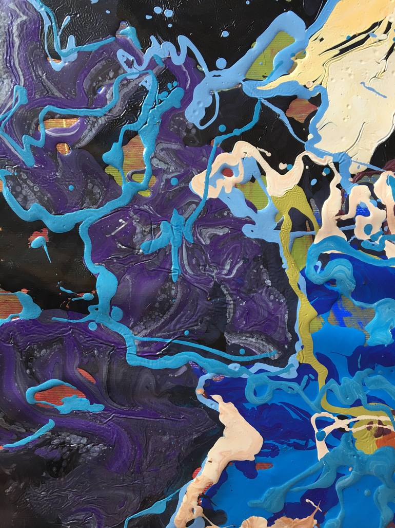 Original Abstract Expressionism Abstract Painting by Alla Kyslyakova