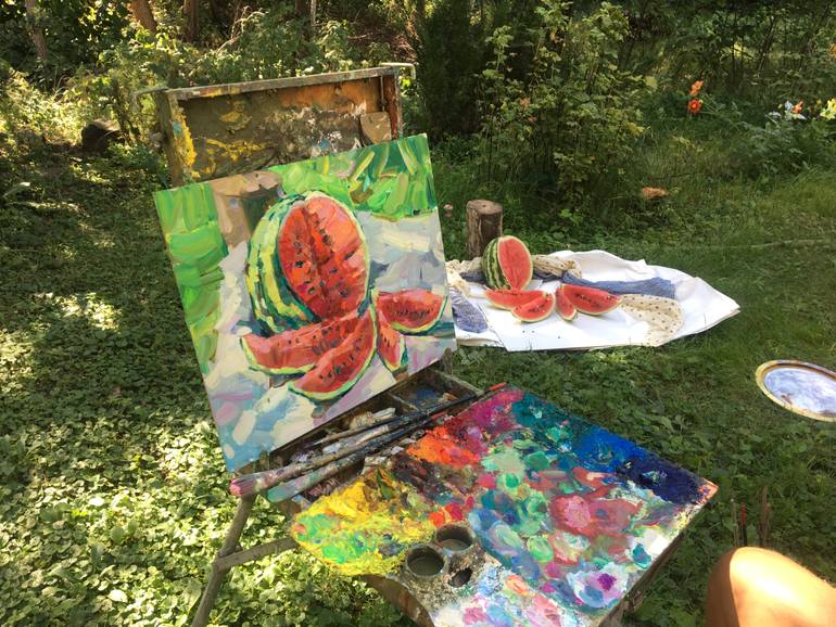 Original Impressionism Food & Drink Painting by Alla Kyslyakova