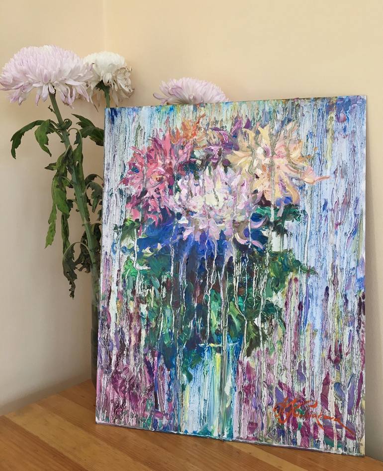 Original Floral Painting by Alla Kyslyakova