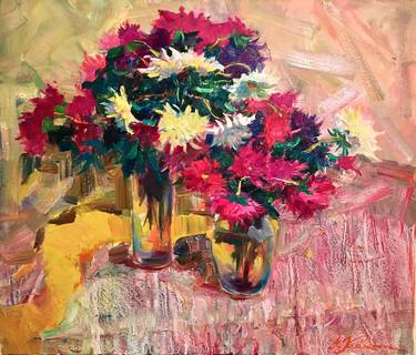 Original Fine Art Floral Paintings by Alla Kyslyakova