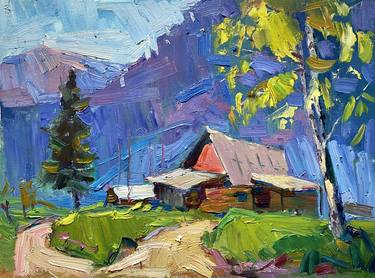 Print of Rural life Paintings by Alla Kyslyakova