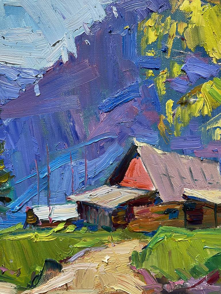 Original Rural life Painting by Alla Kyslyakova